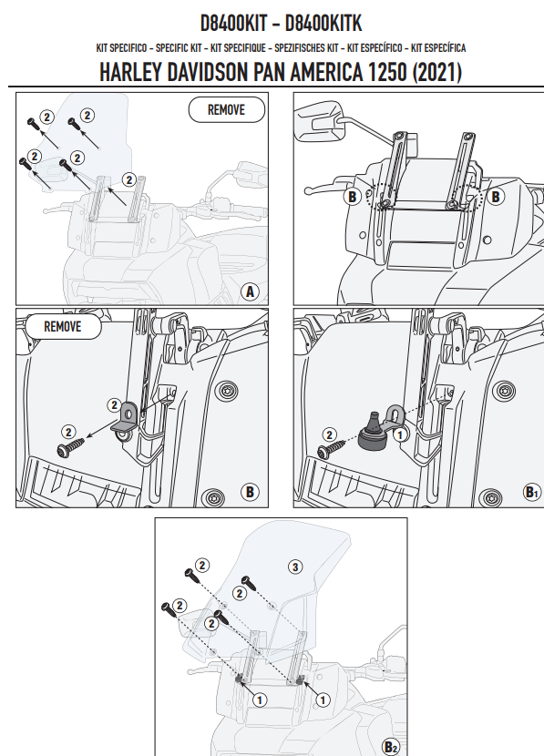 GIVI MOCOWANIE DO SZYBY 8400DT