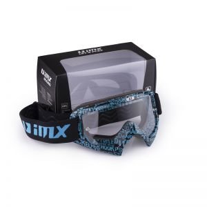 Gogle iMX Racing Mud Graphic Blue/Black Szyb Clear