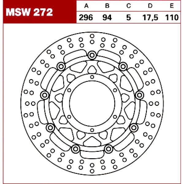 TRW Tarcza hamulcowa MSW272 HONDA CBR 300 CBF 600