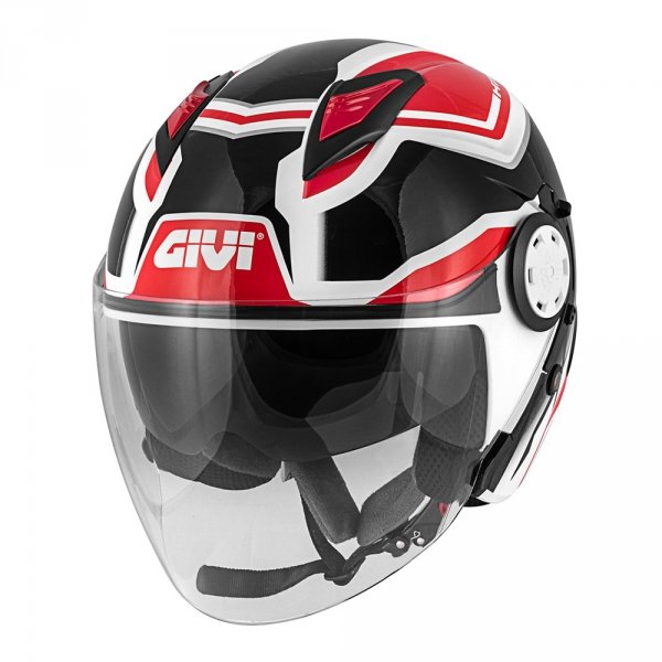 GIVI KASK 12.3 STRATOS SHADE OTWARTY CZERWONA GRAFIKA