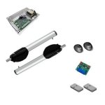 Napęd ROGER KIT BE20/210/L LIGHT - zestaw automatyki do bramy dwuskrzydłowej o skrzydle do 2,8 m i 300 kg