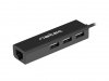 Hub USB Natec 3x USB 2.0 + RJ45 Dragonfly czarny