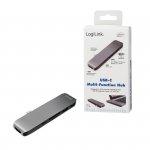 Hub USB-C LogiLink UA0301 wielofunkcyjny 6 w 1, aluminiowy