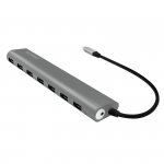 Hub USB-C 3.1 LogiLink UA0310 7 portów, aluminiowa obudowa