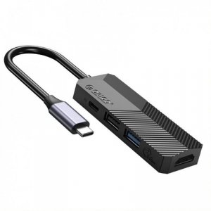 HUB USB-C Orico MDK-4P-BK-BP 4w1, HDMI 4K@30Hz, PD 55W