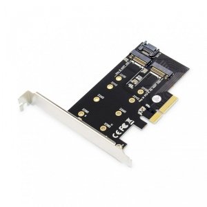 Karta rozszerzeń (Kontroler) DIGITUS M.2 NGFF/NVMe SSD PCIe 3.0 SATA  80, 60, 42, 30 mm - OTW OPAK