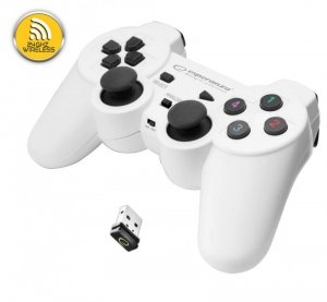 Gamepad bezprzewodowy 2.4GHz PS3/PC USB Esperanza Gladiator biało/czarny - USZ OPAK