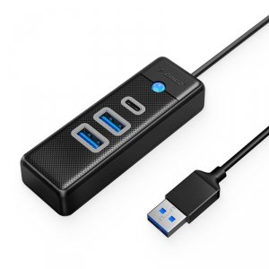 Hub USB-A 2x USB 3.1 + USB-C Orico PWC2U-U3-015-BK-EP