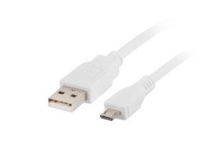 Kabel USB 2.0 Lanberg micro AM-MBM5P 1m biały