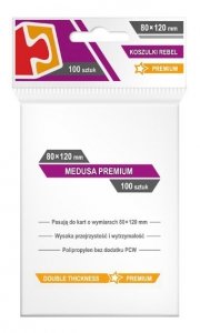 Koszulki na karty Rebel (80x120 mm) Medusa Premium 100 sztuk