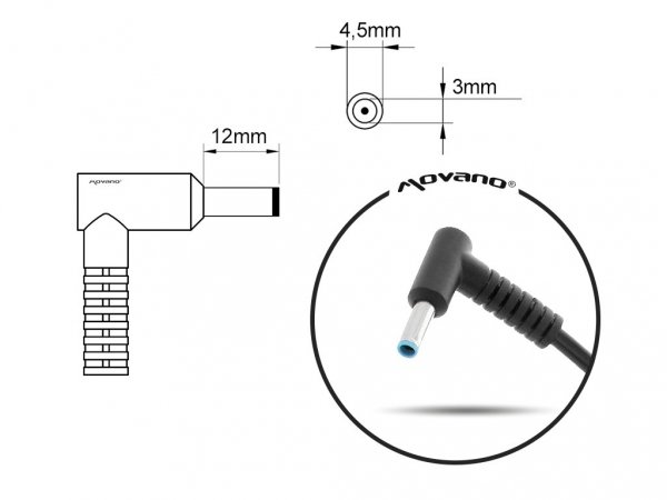 ładowarka / zasilacz mitsu 19.5v 3.33a (4.5x3.0 pin) - hp