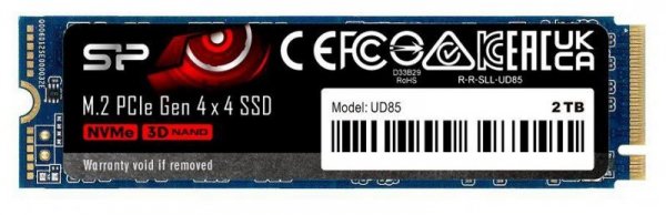 Dysk SSD Silicon Power UD85 2TB M.2 PCIe NVMe Gen4x4 NVMe 1.4 (3600/2800 MB/s)