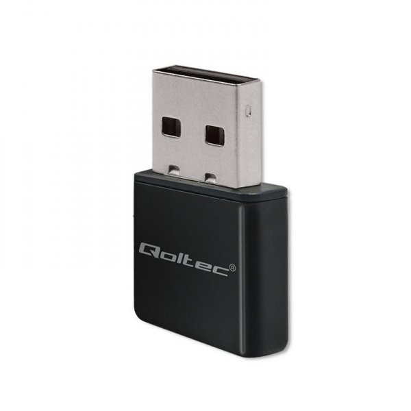 Karta sieciowa Qoltec Bezprzewodowy Ultra szybki mini adapter NANO WiFi | Standard N | USB 2.0 | 300Mbps