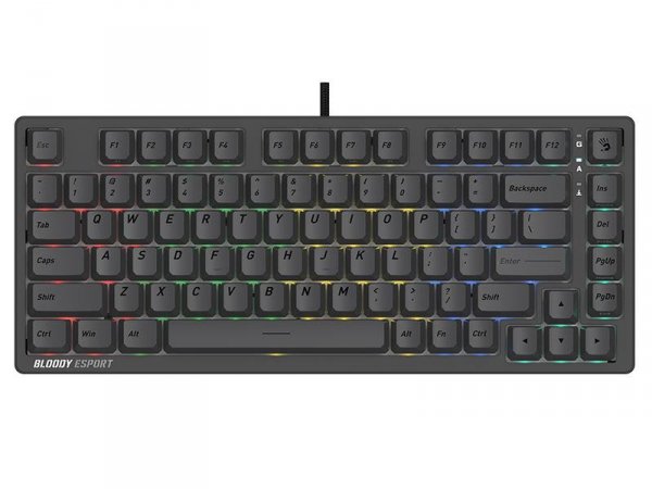 Klawiatura przewodowa A4Tech Bloody MS76 USB Magnetic Iron Grey