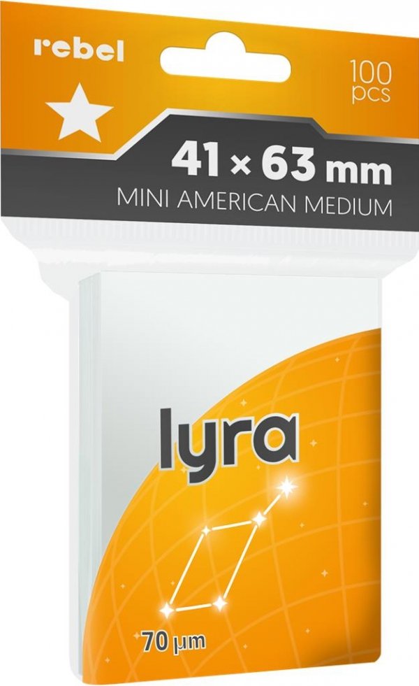 Koszulki na karty Rebel (41x63 mm) &quot;Mini American Medium&quot; Lyra, 100 sztuk