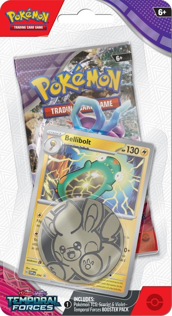 Pokémon TCG: Scarlet &amp; Violet - Temporal Forces - Checklane Blister - Bellibolt