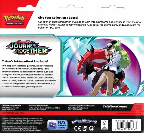 Pokemon TCG: Scarlet &amp; Violet - Journey Together - 3-Pack Blister - Yanmega