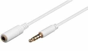 Pro MiniJack 3.5mm Ext. 4P - Wh - 1.5m