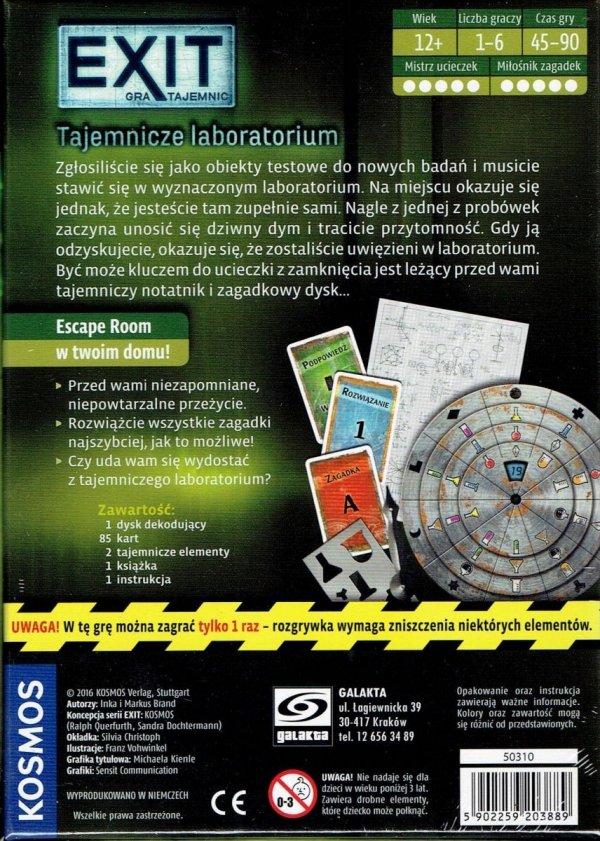 EXIT: Gra Tajemnic - Tajemnicze laboratorium