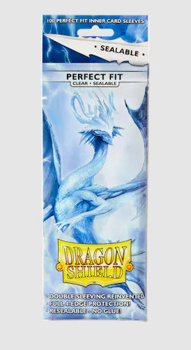  Dragon Shield Standard Perfect Fit Sealable Sleeves - Clear (100 Sleeves)