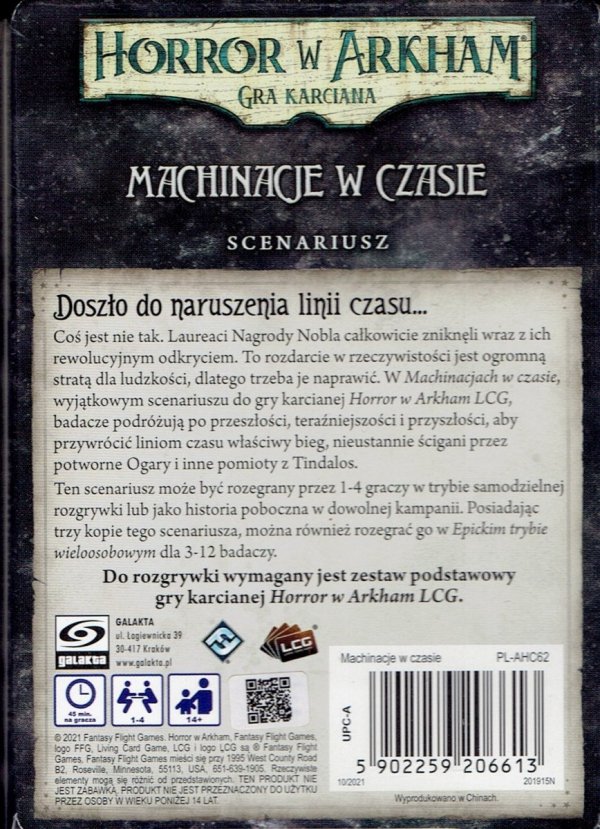 Horror w Arkham LCG: Machinacje w czasie