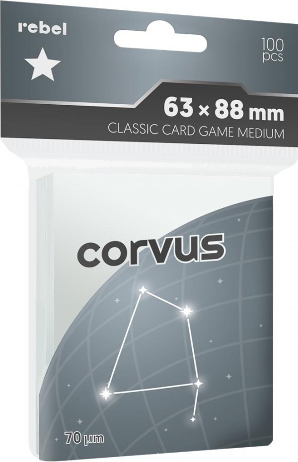 Koszulki na karty Rebel (63x88 mm) &quot;Classic Card Game Medium&quot; Corvus, 100 sztuk