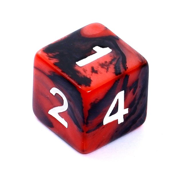 7  kości.2kolor.Czerwono-czarne.REBEL