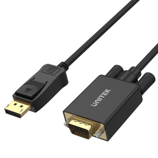 Kabel Konwerter Displayport(M) - VGA(F) Y-511F Unitek 1,8M