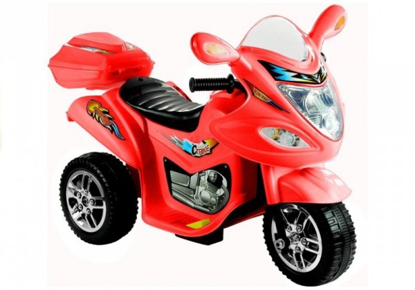Trzykołowy Motorek na akumulator ŚWIATŁA DŹWIĘKI BJX czerwony