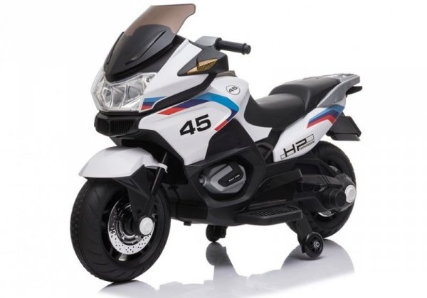 Dwuosobowy Sportowy Motocykl 2x45W 12V Motor na Akumulator XMX609 Biały