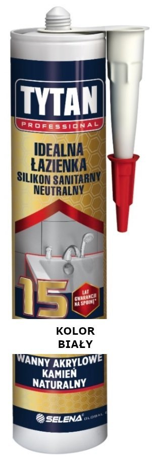 TYTAN Silikon sanitarny neutralny IDEALNA ŁAZIENKA BIAŁY 280 ml