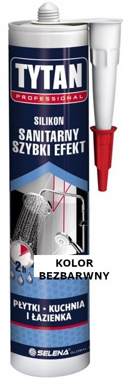 TYTAN Silikon Sanitarny SZYBKI EFEKT BEZBARWNY 280 ml
