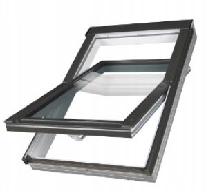 OKNO DACHOWE OPTILIGHT ŁAZIENKOWE PVC 66x118 TLP U4 3 SZYBOWE + KOŁNIERZ