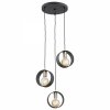 LAMPA WISZĄCA CZARNO ZŁOTA NA KOLE NA ŻARÓWKI ARGON AMADORA 1449