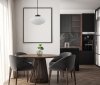 ITALUX GROSTE PND-52376-1-BK LAMPA WISZĄCA CZARNA BIAŁA SZKLANA