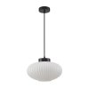 ITALUX GROSTE PND-52376-1-BK LAMPA WISZĄCA CZARNA BIAŁA SZKLANA