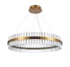AZZARDO FRANCESCA AZ5262 LAMPA WISZĄCA SZKLANA NA KOLE MOSIĄDZ  KOŁO RING 80CM