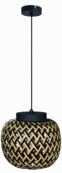 REALITY ELAINE 342211-30 LAMPA WISZĄCA DEKORACYJNA BAMBUSOWA CZARNA