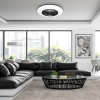MILAGRO Plafoniera LED ARIA BLACK 38W z wentylatorem