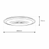 MILAGRO Plafoniera LED ARIA BLACK 38W z wentylatorem