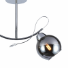 LAMPA SUFITOWA PODWÓJNA CHROM Z GRAFITOWYMI KLOSZAMI NOWOCZESNA DO SYPIALNI SALONU POKOJU MILAGRO CONNOR MLP0873