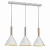 LAMPA WISZĄCA POTRÓJNA NA LISTWIE BIAŁA METALOWA NAD STÓŁ DO KUCHNI JADALNI MILAGRO PERU WHITE MLP0979