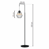 MILAGRO Lampa stojąca CLIFF BLACK 1xE27