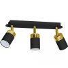 MILAGRO Lampa sufitowa JOKER BLACK/GOLD 3xGU10