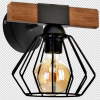 MILAGRO Kinkiet ULF BLACK / WOOD 1xE27 60W