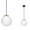 MILAGRO MLP6495 SPARTA BLACK GOLD LAMPA WISZĄCA CZARNO ZŁOTA KULA BIAŁA