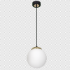 MILAGRO MLP6495 SPARTA BLACK GOLD LAMPA WISZĄCA CZARNO ZŁOTA KULA BIAŁA