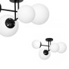 MILAGRO LAMPA SUFITOWA MLP6527 LIMA BLACK CZARNA KLOSZE KULE BIAŁE