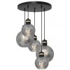 MILAGRO MLP6534 OMEGA BLACK LAMPA WISZĄCA CZARNO ZŁOTA GRAFITOWE KLOSZE KULE