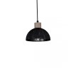MILAGRO Lampa wisząca ERIK Sawn black/Patinated wood 2XE27